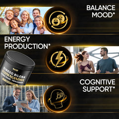 NUQIIT Ashwangdha ingredients blend: ashwangdha, fenugreek, ginkgo for balance