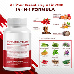 Nurafuse Berberine 150 capsules demonstrate a generous five-month supply for ongoing wellness.