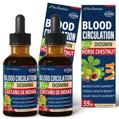Nurbetoxa Blood Circulation Drops bottle showing natural herbal blend for circulation.