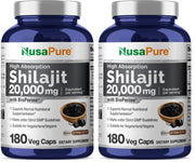 NusaPure Shilajit 20000mg bottle for daily use and convenience