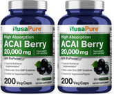 NusaPure Acai Berry capsules bottle front view for daily wellness use