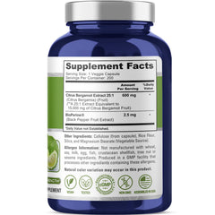 NusaPure bergamot extract 25:1 label highlighting potency.