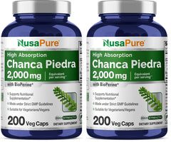 NusaPure Chanca Piedra bottle front view for daily herbal routine.