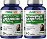 NusaPure Chlorophyll 200:1 extract bottle for convenient daily greens support