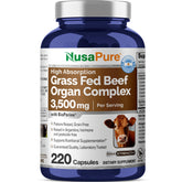 NusaPure Grass Fed Beef Organ Complex bottle front for daily convenience