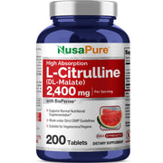 NusaPure L-Citrulline 2400mg bottle front for daily wellness