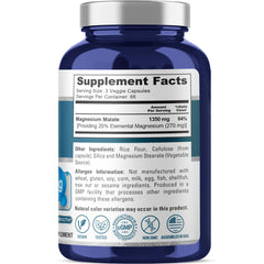 NusaPure Magnesium Malate capsules inside showing veggie capsules
