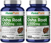 NusaPure OSHA Root bottle front view showing 1500 mg strength