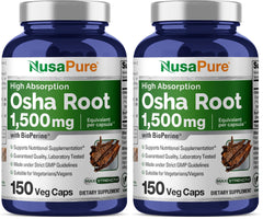 NusaPure OSHA Root bottle front view showing 1500 mg strength