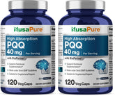 NusaPure PQQ 40 mg bottle for daily wellness support.