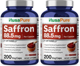 NusaPure saffron extract bottle front view for daily wellness support