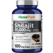 NusaPure Shilajit capsules bottle for easy daily use and mess-free supplementation