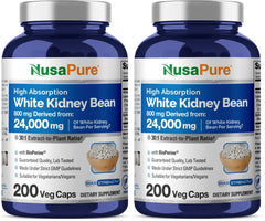 NusaPure white kidney beans 30:1 extract bottle shows concentrated potency for daily use.