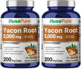 NusaPure Yacon Root Extract 2000mg bottle for easy daily supplementation.
