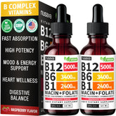 NUSAVA vitamin B12-B6 liquid drops bottle front view for daily support
