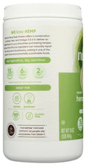 Nutiva hemp seed protein close-up highlights omega-3 fats and antioxidants.