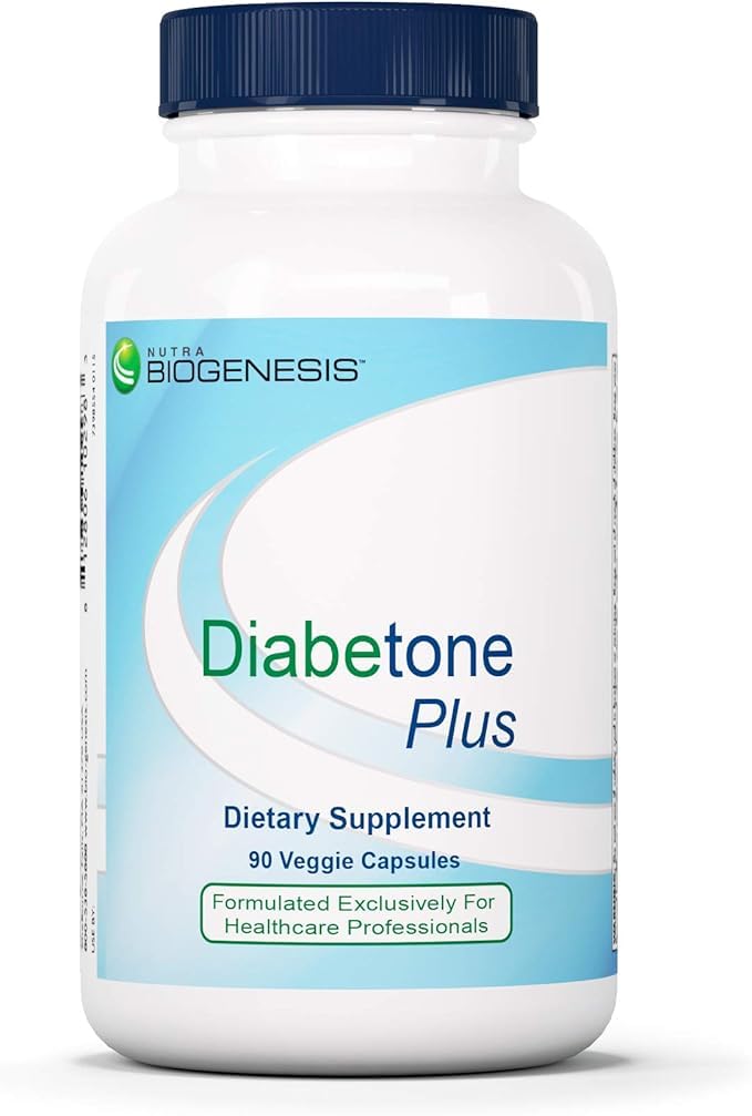Nutra Biogenesis Diabetone Plus bottle front view highlighting metabolic support formula