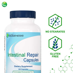 Ingredient list section visible, emphasizing zinc and L-glutamine.