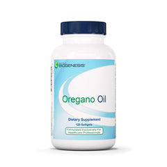 Nutra BioGenesis oregano oil softgel bottle for daily wellness support.