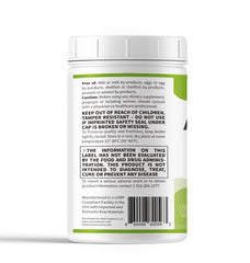 Nutra Seasons Superfood Greens canister suggests antioxidant-rich mix for overall vitality.