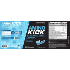 NutraBio Amino Kick bottle front label for easy recognition
