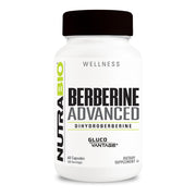 NutraBio Berberine Advanced bottle pour showing daily dosing convenience