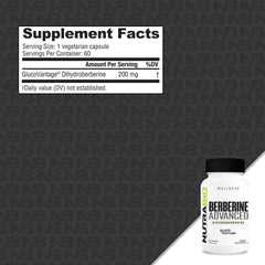 NutraBio Berberine Advanced label detail with transparent ingredients