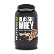 NutraBio Classic Whey label close-up showing transparency and clean protein for daily protein needs.