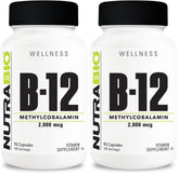 NutraBio Methyl B-12 bottle front view for daily energy support