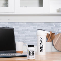 NutraBio Methyl B-12 dosage label notes daily intake guidance for consistency