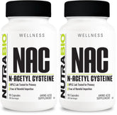 NutraBio NAC bottle label close-up showing dosage and quality.