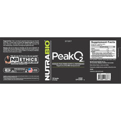 Close-up of NutraBio PeakO2 capsules for convenient training support