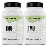 NutraBio TMG bottle front, ideal for daily methylation support.
