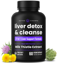 NutraChamps Liver Cleanse bottle front supports daily detox