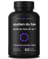 NutraChamps Liver Cleanse capsules ready to take with water.