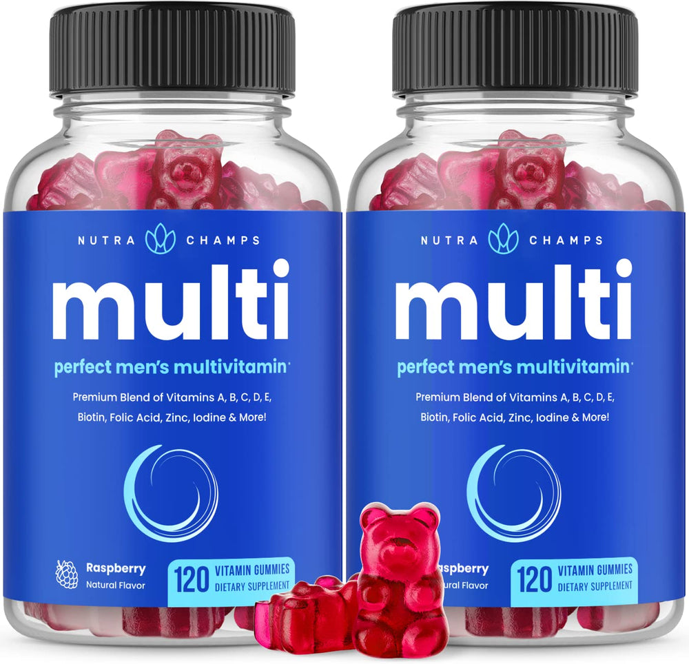 NutraChamps Men's Multivitamin gummies bottle front view for daily wellness