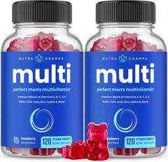 NutraChamps Men's Multivitamin gummies bottle front view for daily wellness