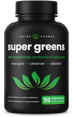 NutraChamps Organic Super Greens bottle for daily greens routine and energy