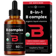 NutraChamps B Complex Drops bottle with berry flavor for daily energy support