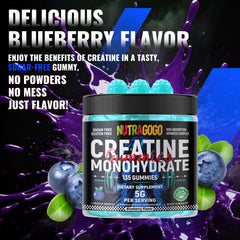 135-count packaging of NUTRAGOGO creatine gummies on display.