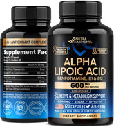 NUTRAHARMONY Alpha Lipoic Acid 600mg bottle supports daily antioxidant protection.