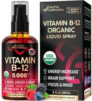 NUTRAHARMONY B12 sublingual spray bottle ready for daily energy support