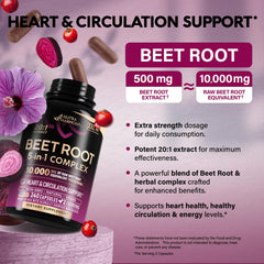Garlic extract and hibiscus to promote balanced circulation and energy