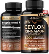 NutraHarmony Ceylon Cinnamon capsules front bottle for daily energy support.
