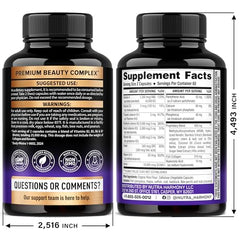 NutraHarmony Collagen bottle emphasizes skin hydration and glow.