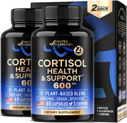 NutraHarmony cortisol support bottle promotes daily mood balance and calm.