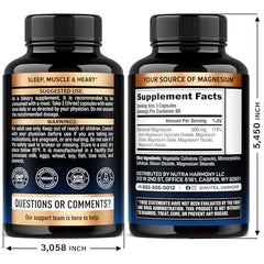 NutraHarmony magnesium capsules close-up highlighting absorption and ease of use