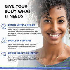 NUTRAHARMONY Magnesium Glycinate ingredients label shows vegan, non-GMO formula.