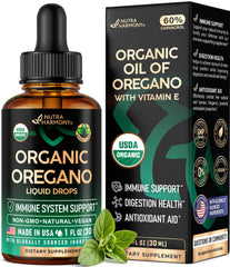 NutraHarmony Aceite de Orégano Orgánico, gota en bote, apoyo digestivo y antioxidante.