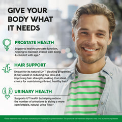 NutraHarmony Saw Palmetto for Men bottle back with supplement details